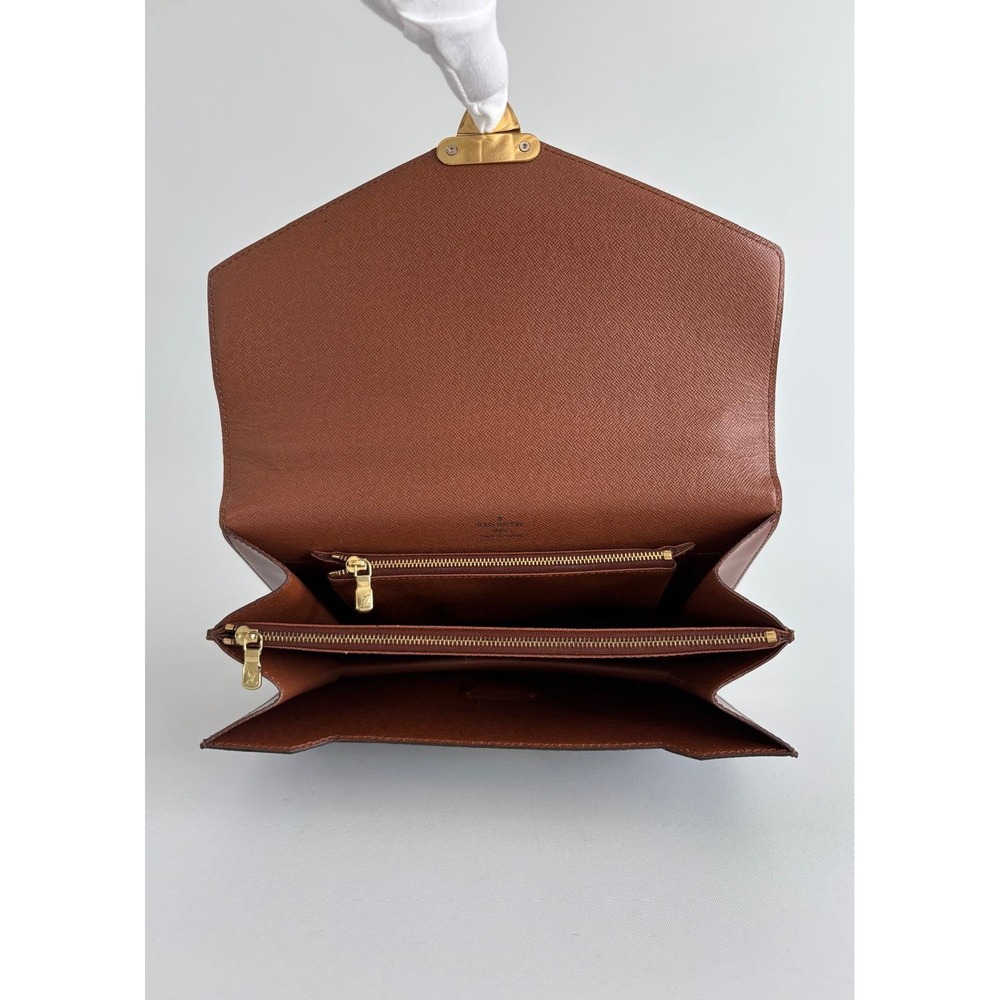 Louis Vuitton Monogram Concorde Handbag Brown Canvas Vintage M51190 Top Handle - Picture 8 of 13